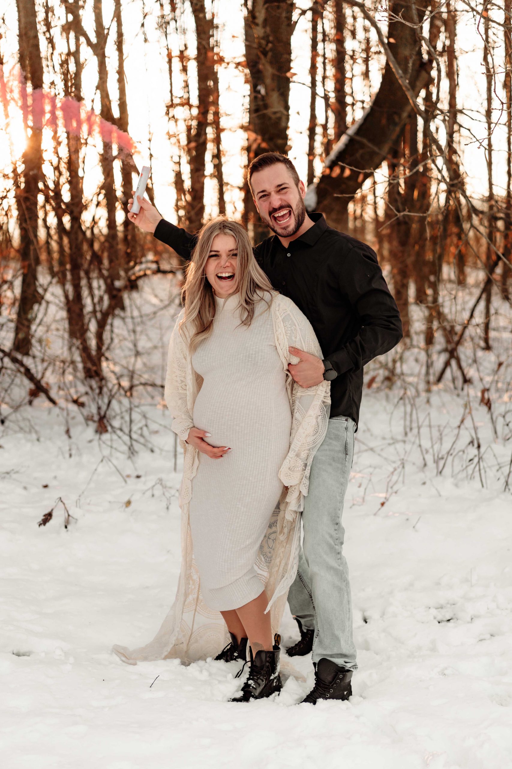 Babybauch Gender Reveal Fotoshooting